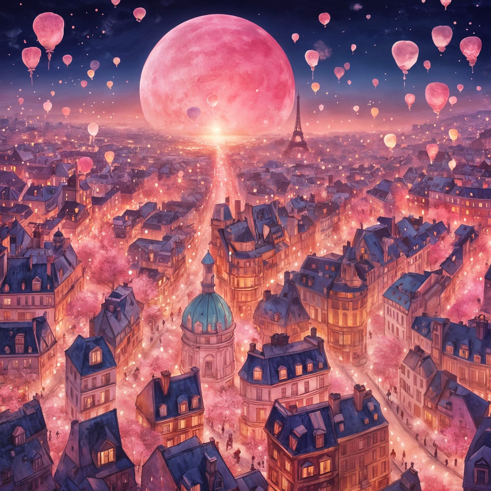 Whimsical Paris in Pastel Hues