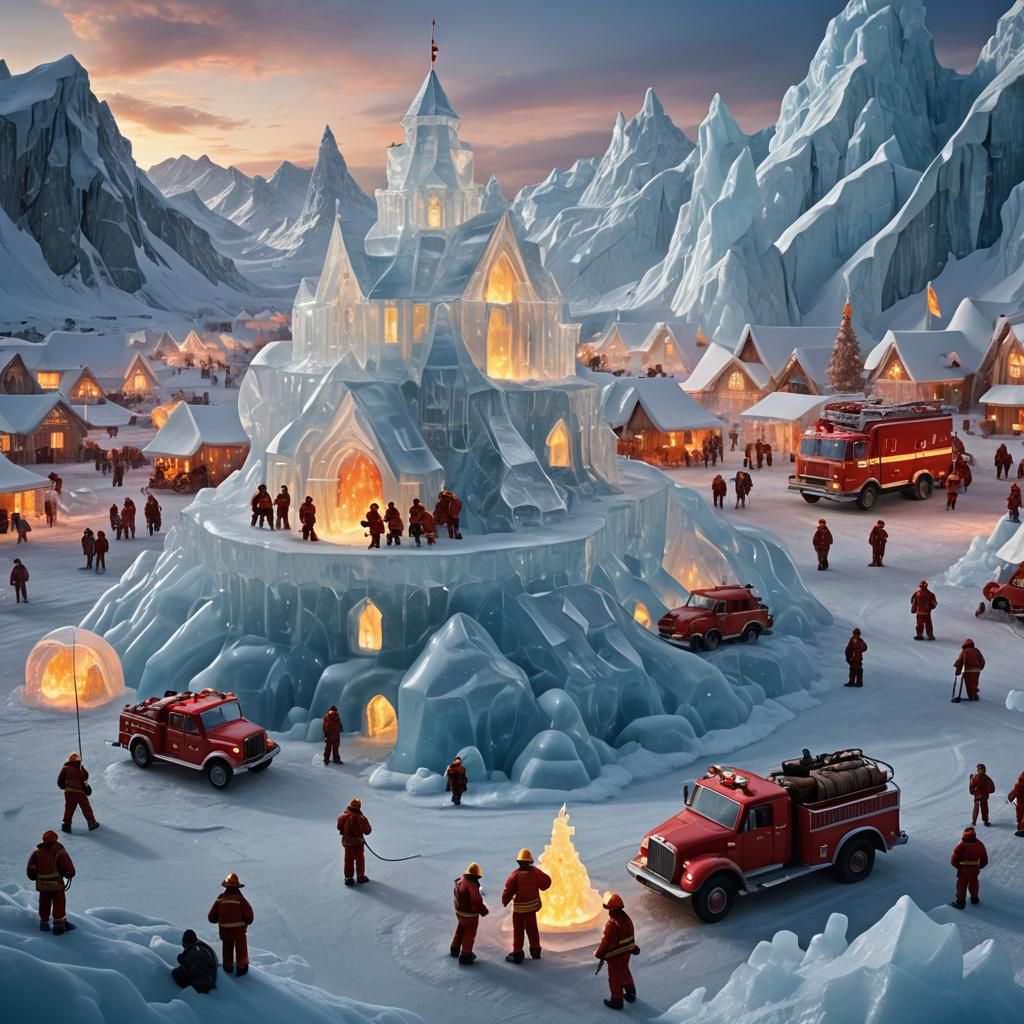 Firemen's Surreal Party Melts the North Pole