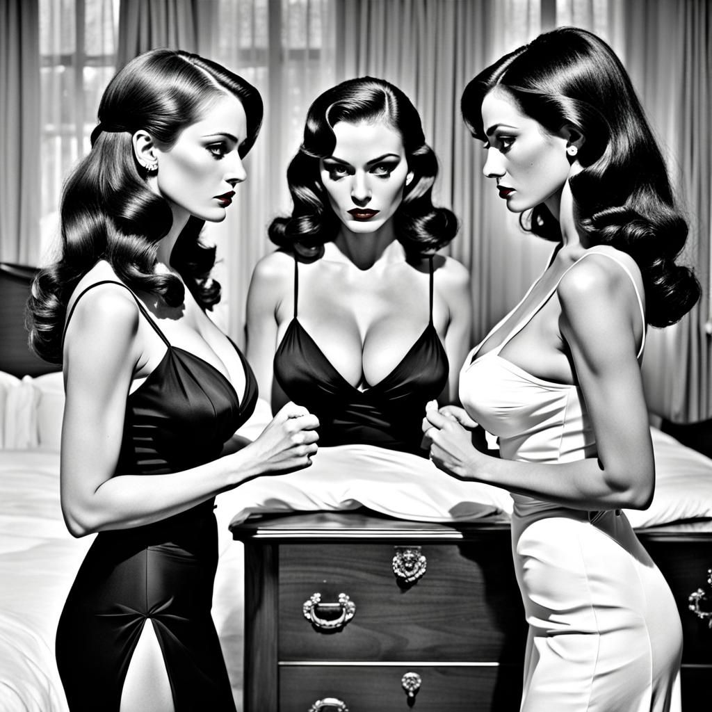Hollywood Staredown: Classic Beauty Catfight