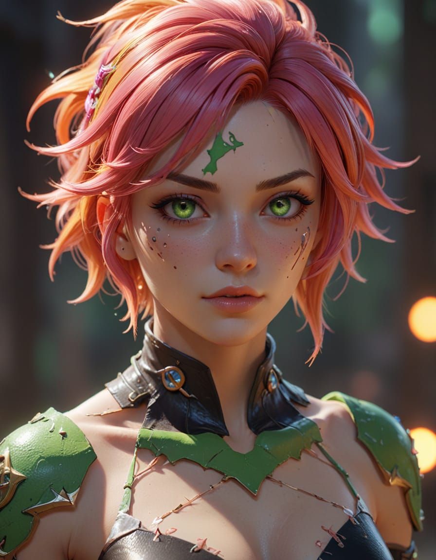 Gwen Tennyson as Monster Girl in 3D Anime Style