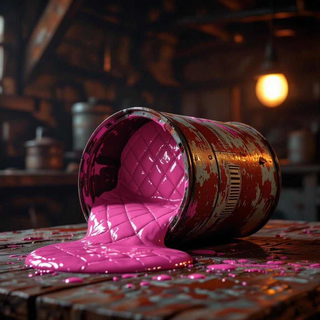 Vibrant Quilted Paint Spill in Sci-Fi Style