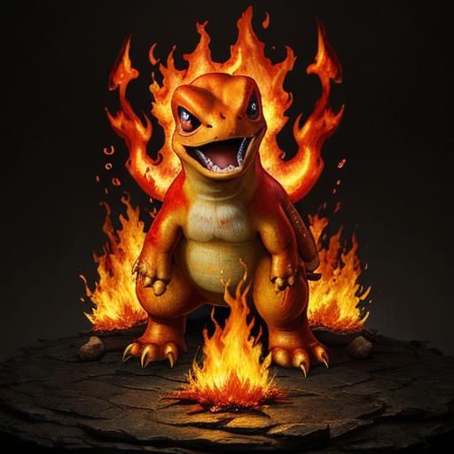 Fire Portrait of Charmander