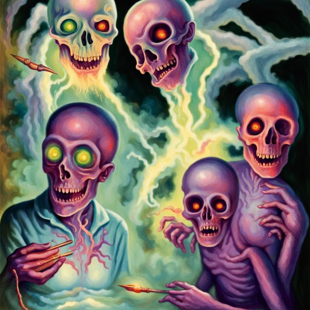 Friendly Skeletons Zapping Each Other