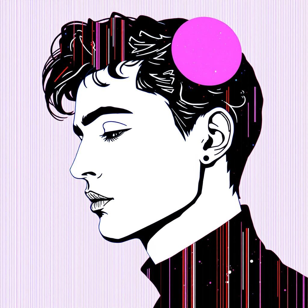 Maximalist Constellation Glitch in Indigocore Style