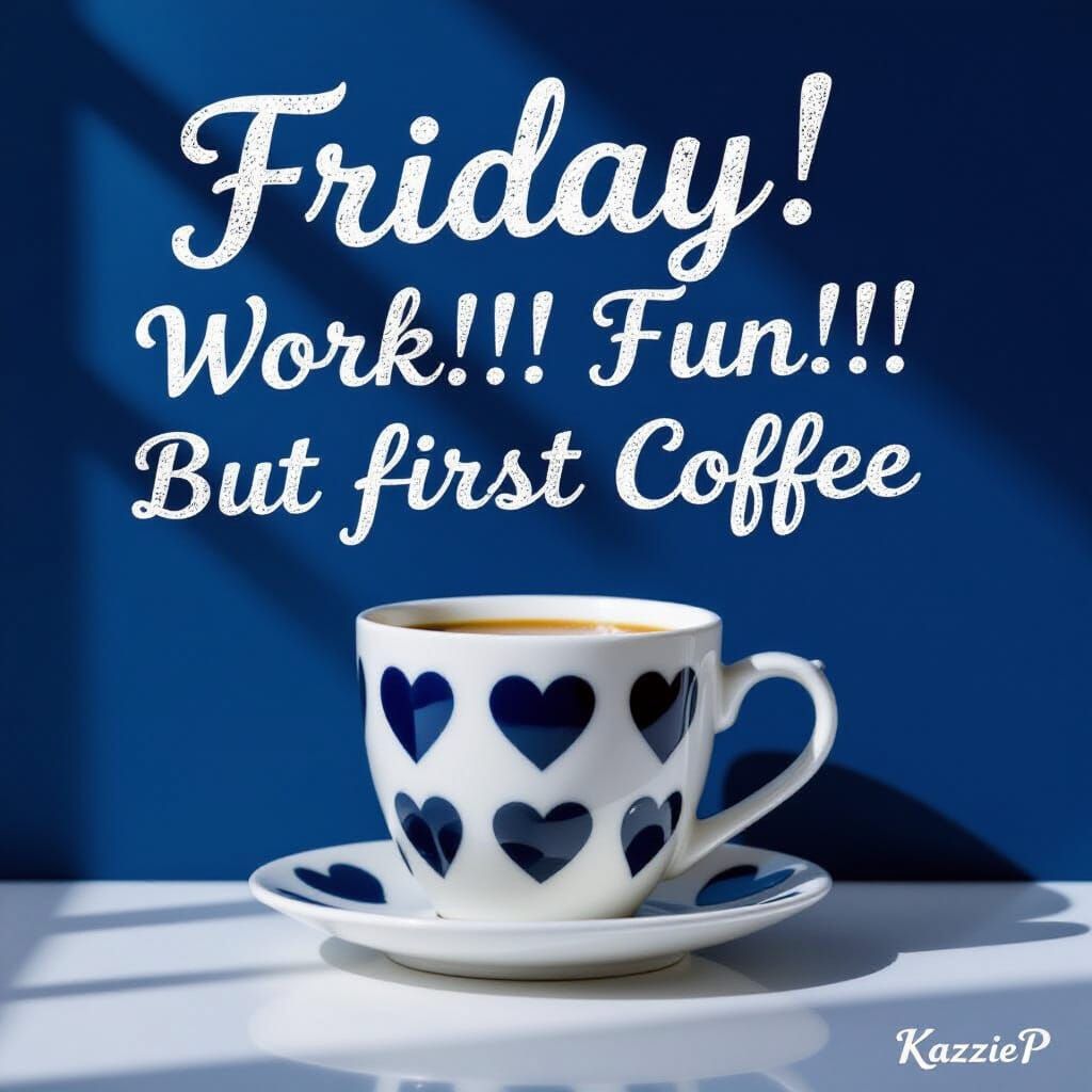 Motivational Friday Coffee Still Life in Studio Lighting