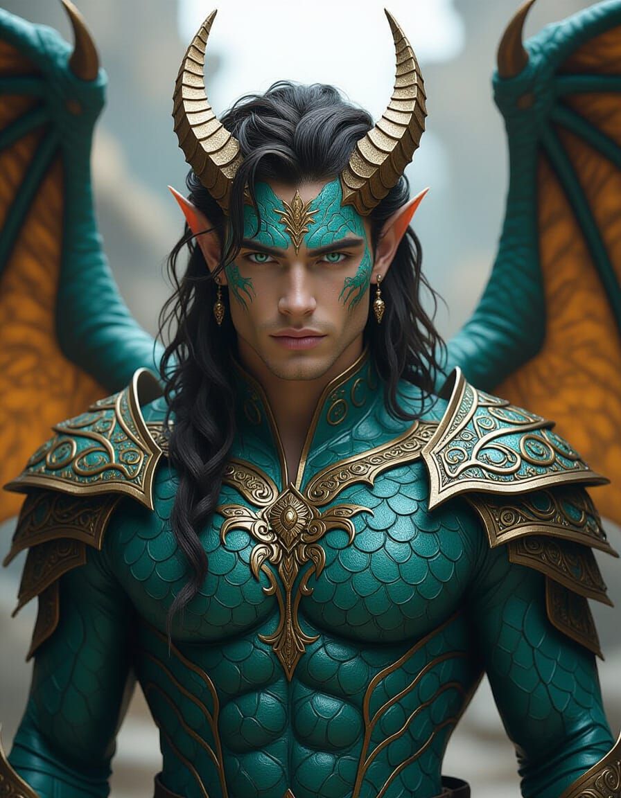 Dragon Prince Concept Art in Dark Fantasy Style