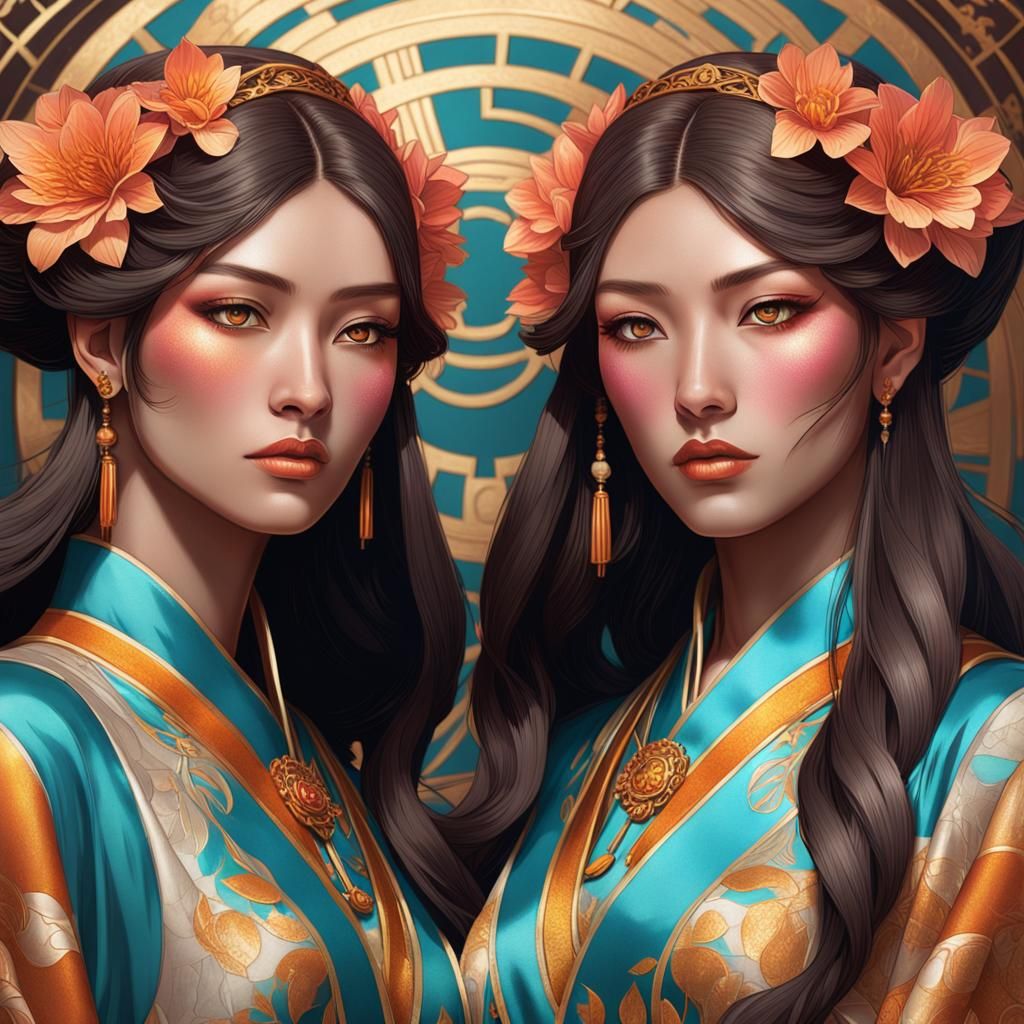 Posing like statues before breaking into laughter