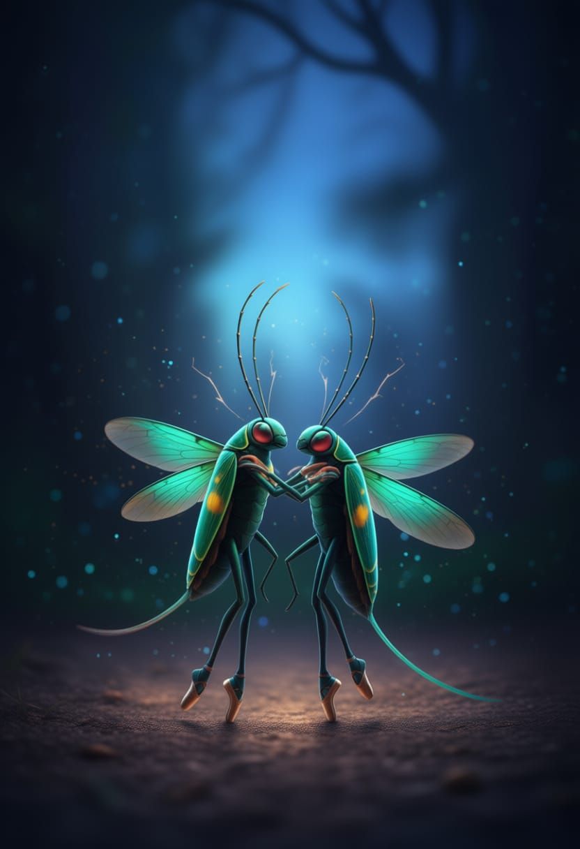 Love-Struck Lightning Bugs Dance Ballet in Storybook Style