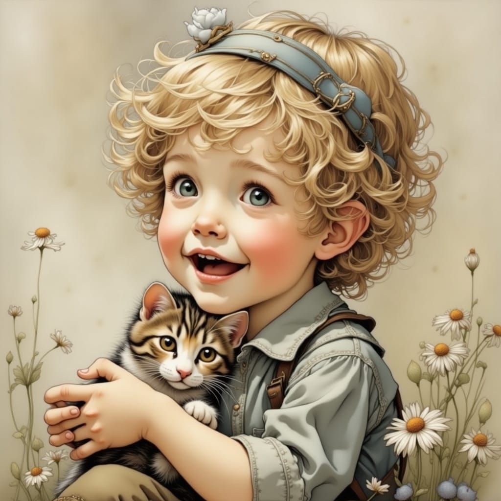 Toddler's Joy: A Gift of Love in Vintage Style