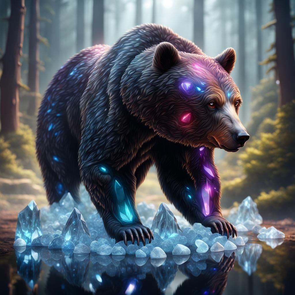 Crystal Bear: Detailed Matte Painting in Unreal Engine