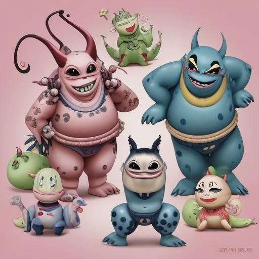 Zany Japanese Art: Silly Little Monsters