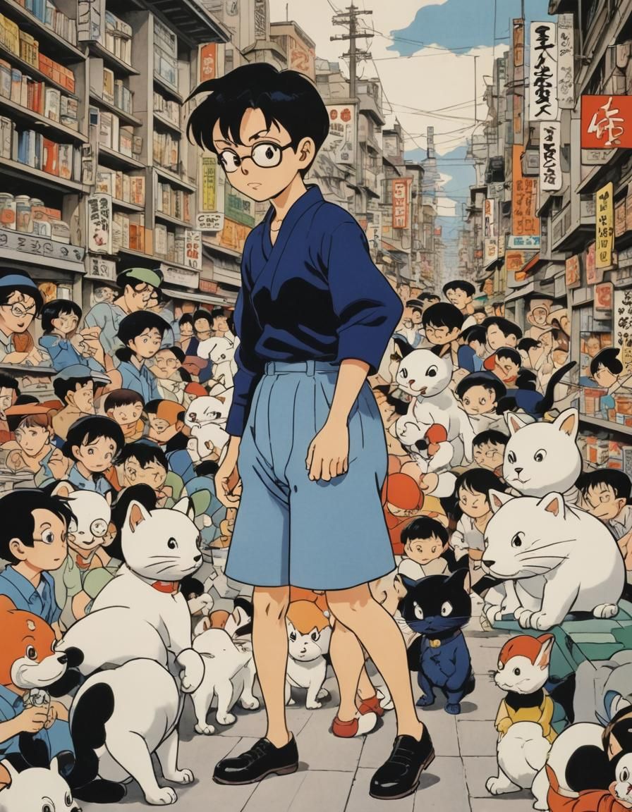 Classic Manga Character in Osamu Tezuka Style