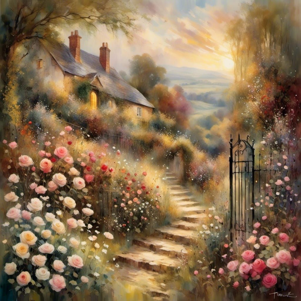 Heavenly Gates: A Gentle World of Roses and Light