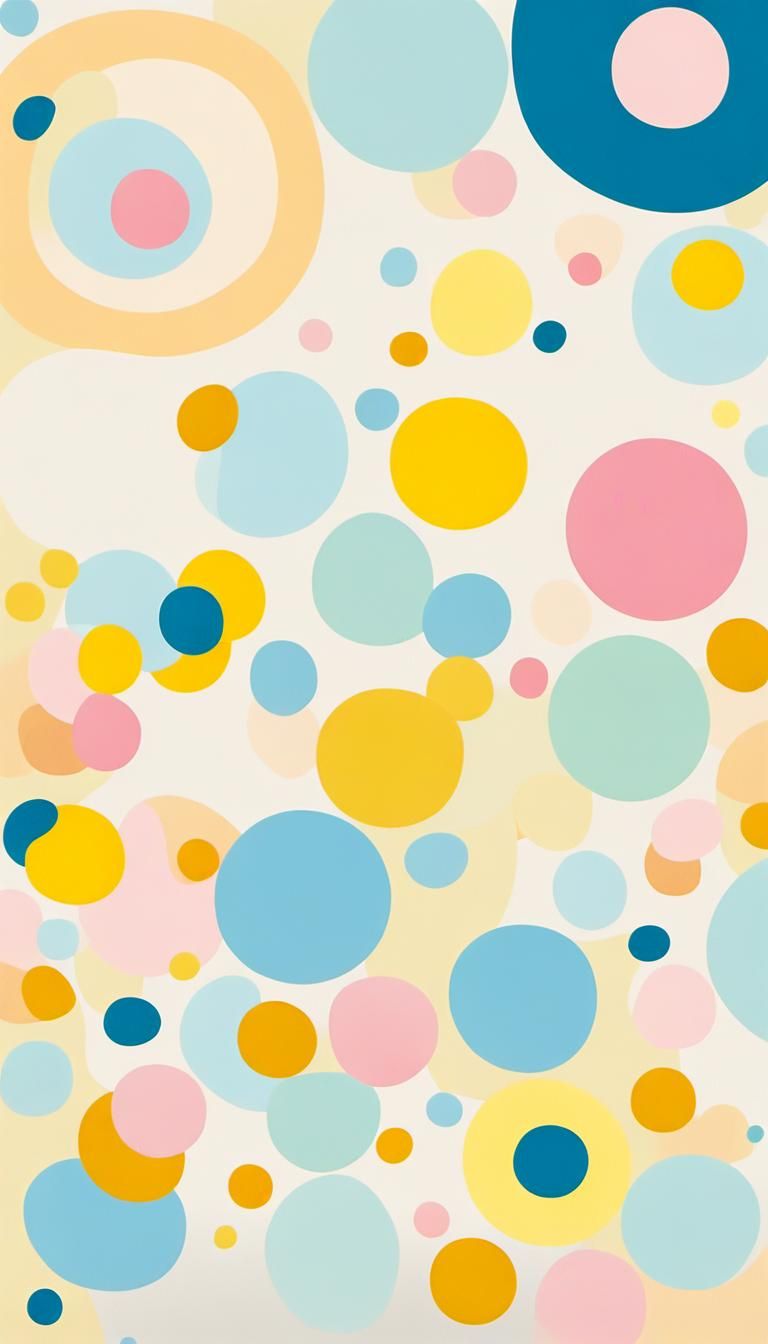 Cheerful Pastel Minimalism with Cartoon Eyes
