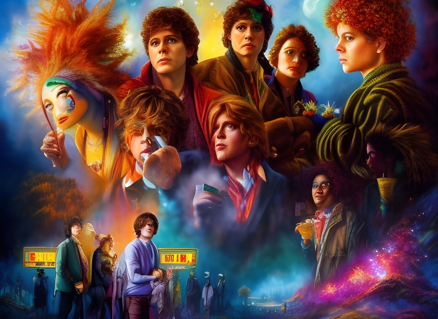 The Breakfast Club: Digital Illustration in Surreal Style