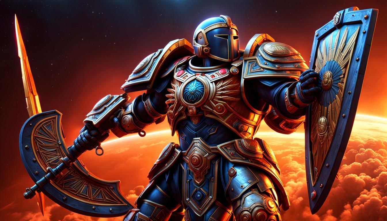 Futuristic Roman Centurion Space Marine in Powered Armor