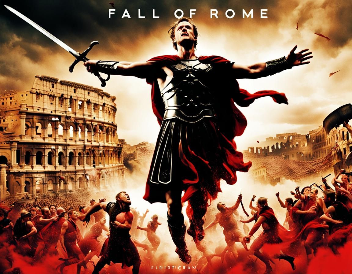 Fall of Rome Movie Poster in Christopher Nolan Style