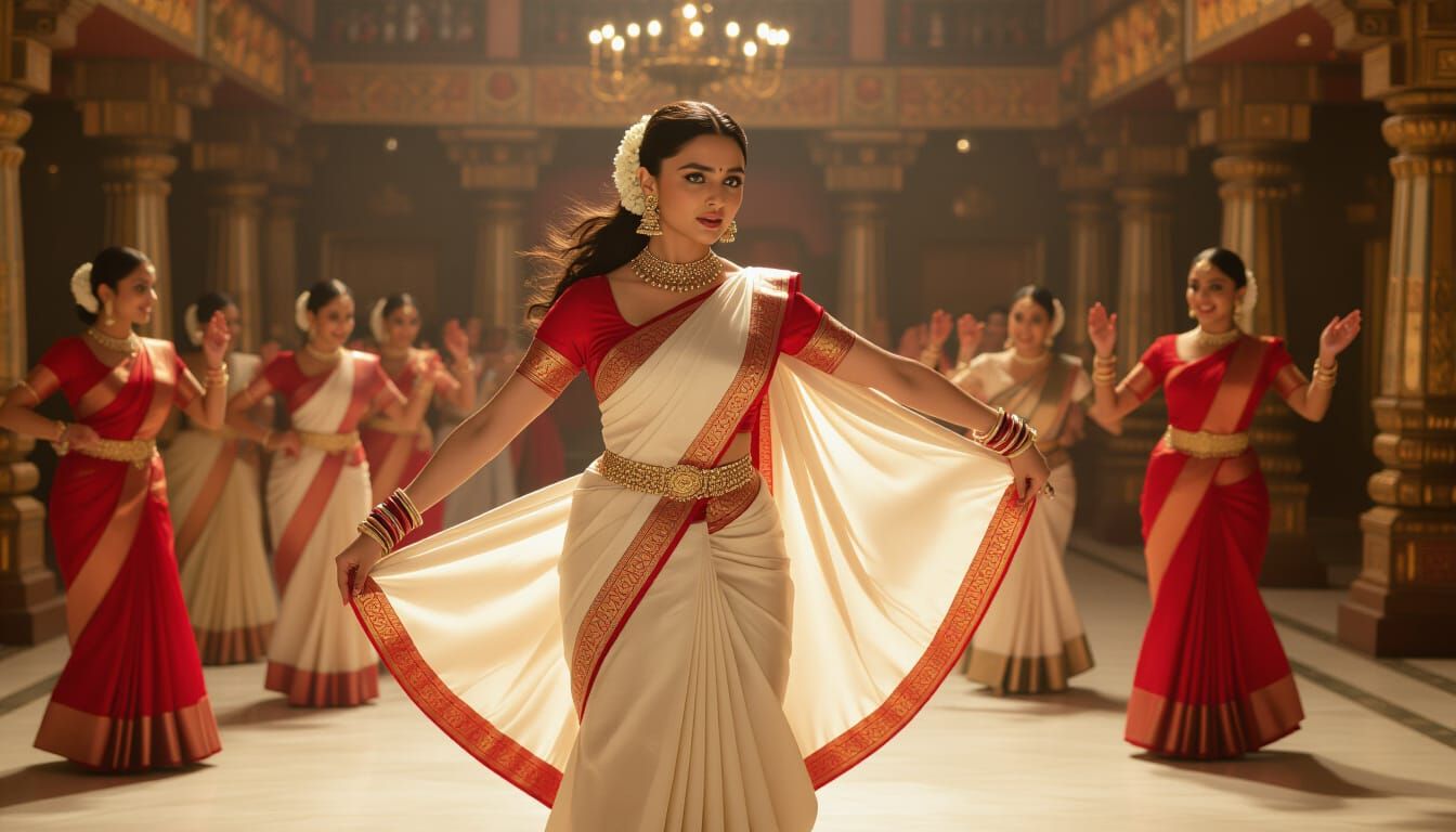 Alia Bhatt: Intense Bollywood Dance in Festive Setting