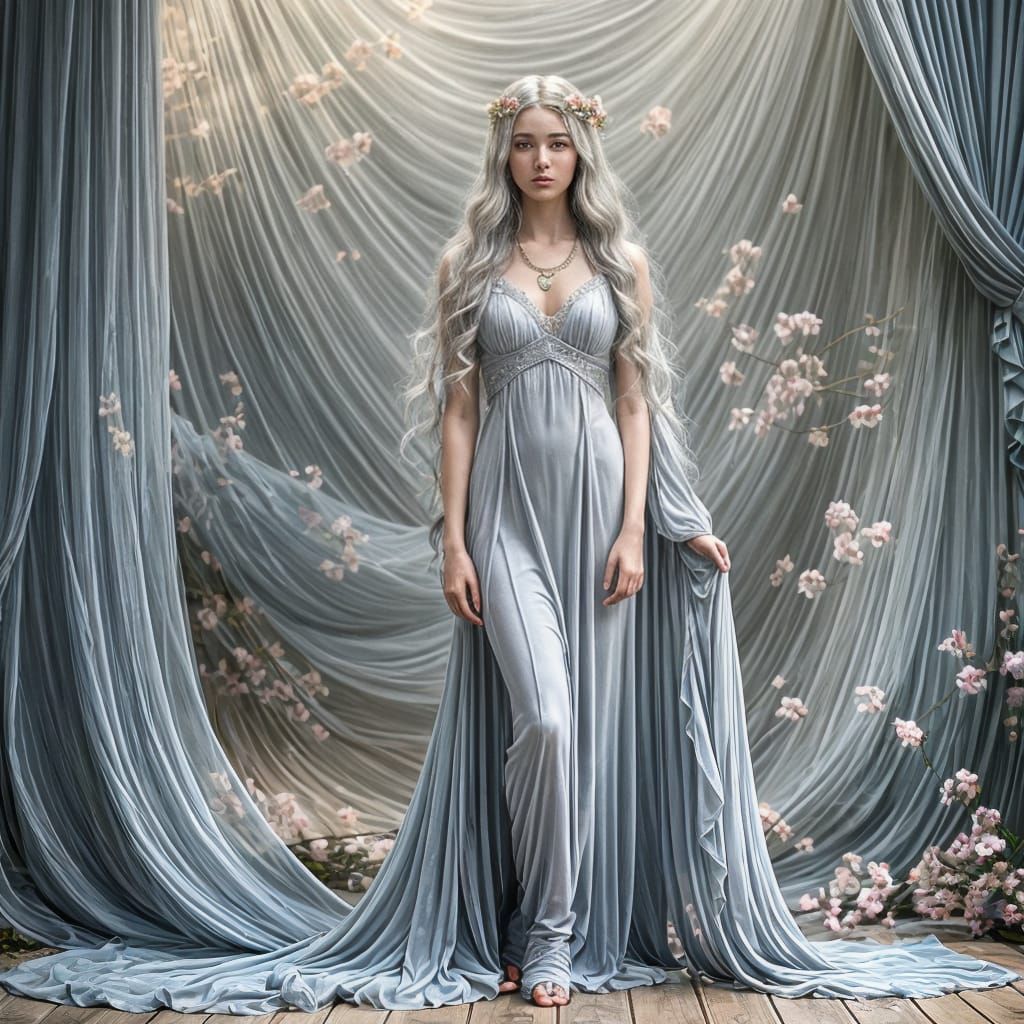 Venus Portrait: 20-Year-Old Woman with Grey Hair