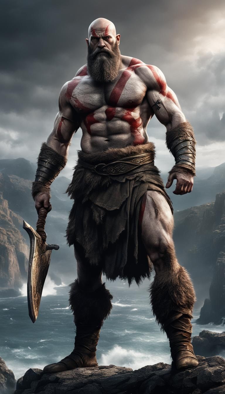 Kratos, God of War: A Digital Matte Painting