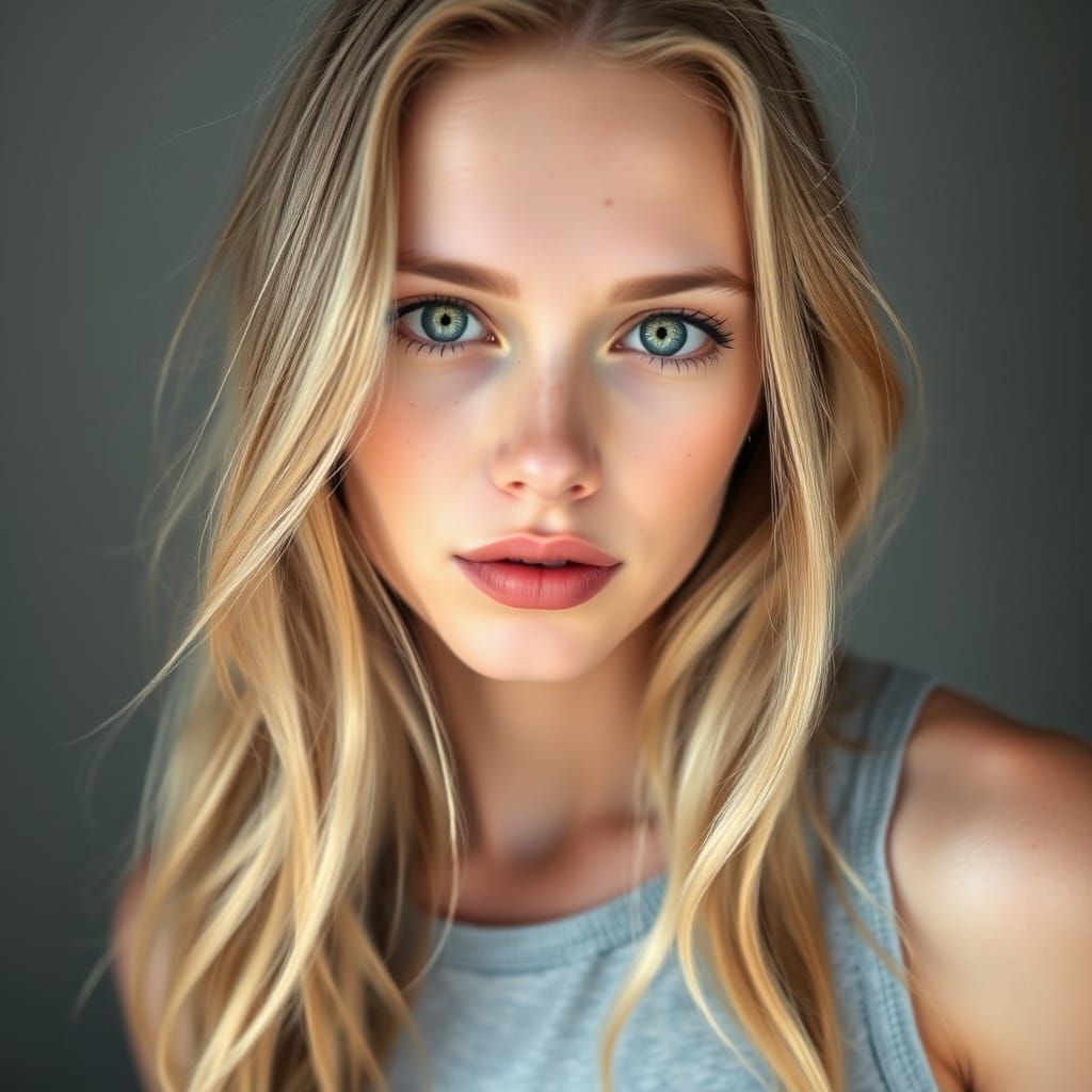 Serene Young Woman in Soft Focus