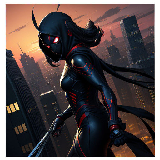 Ninja Spider Girl in Stealthy Action