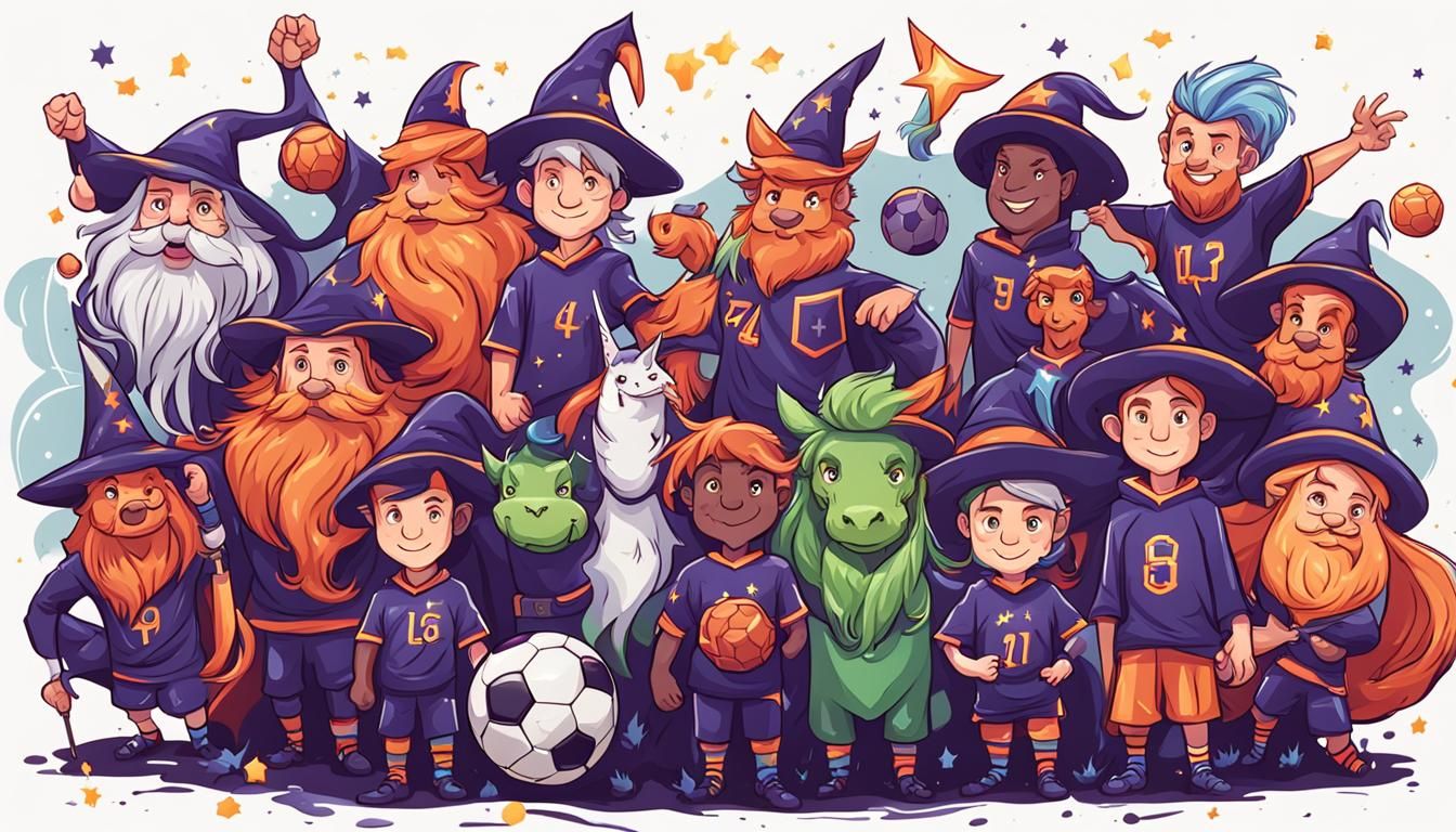 Fantasy Soccer Team of Wizards and Unicorns