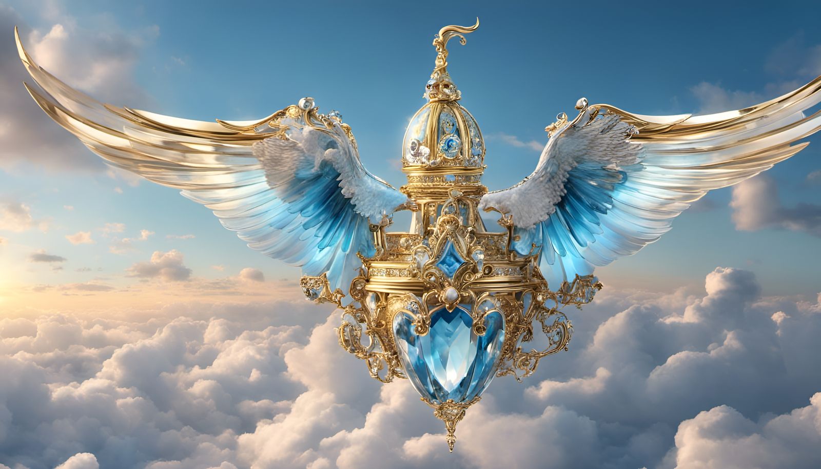 Super wings, catch me if you can, flying so high above the c...