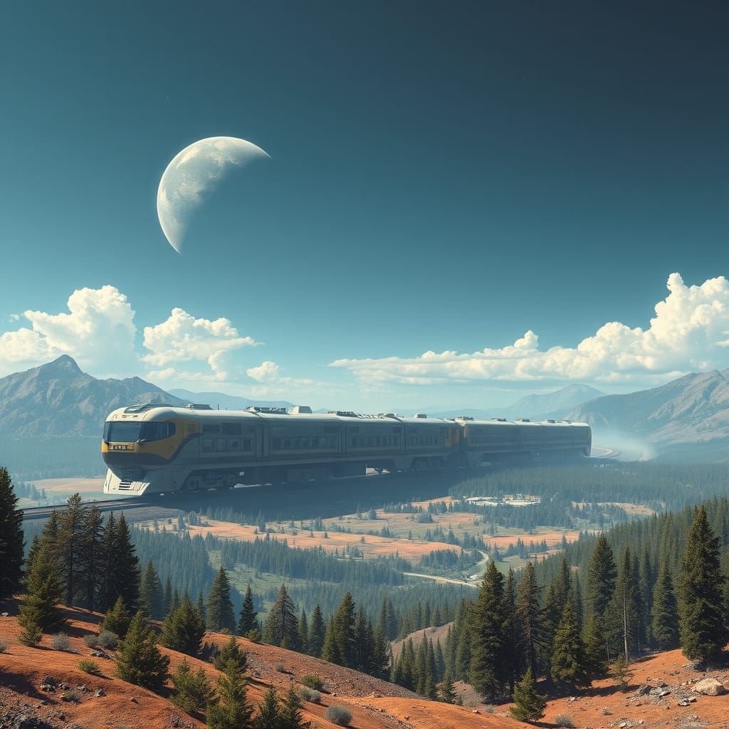 Giant Sci-Fi Train Arrives on New World