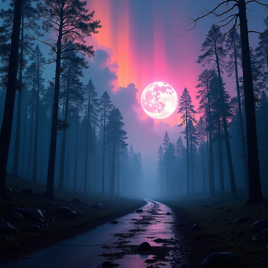 Gothic noir landscape.