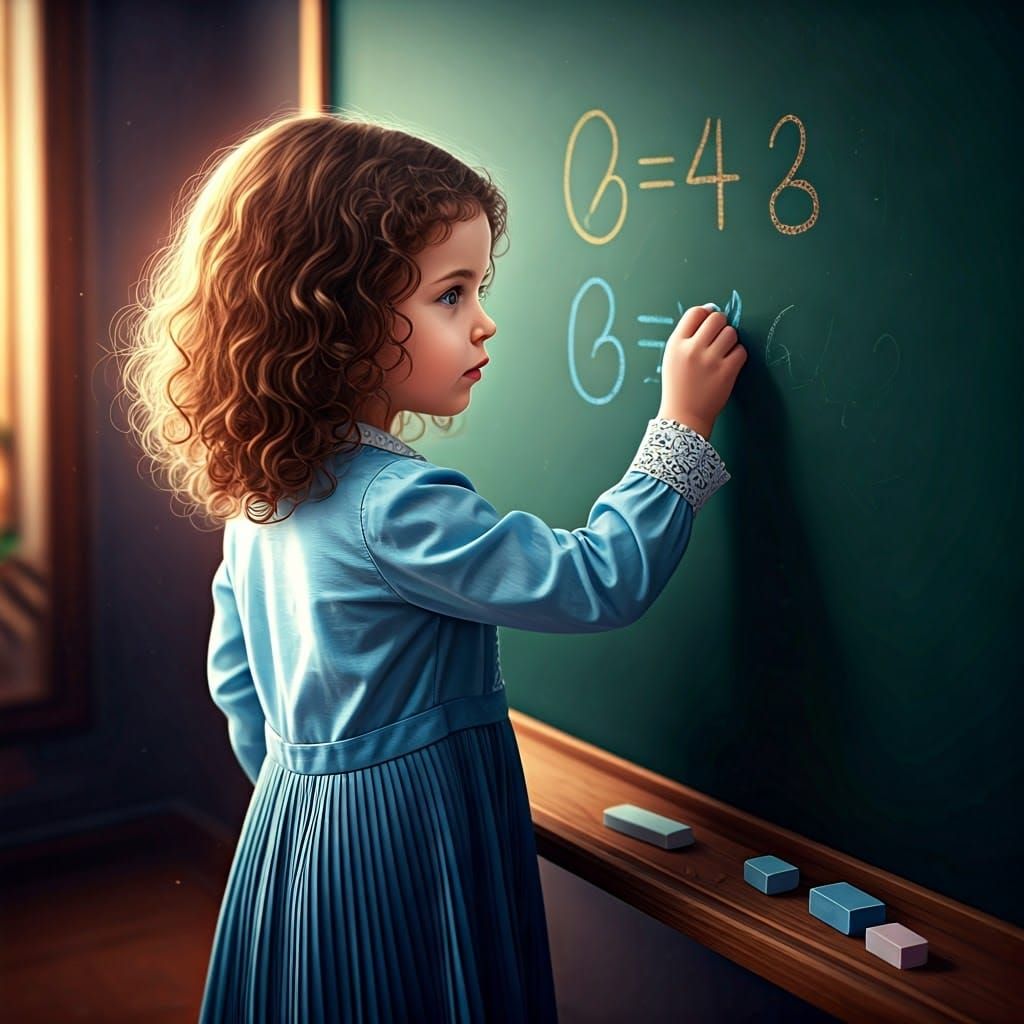 Ultra-Orthodox Girl Writes Math in Dreamlike Classroom
