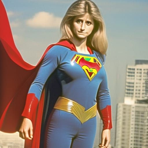 Helen Slater as Superwoman in Comic Book Style