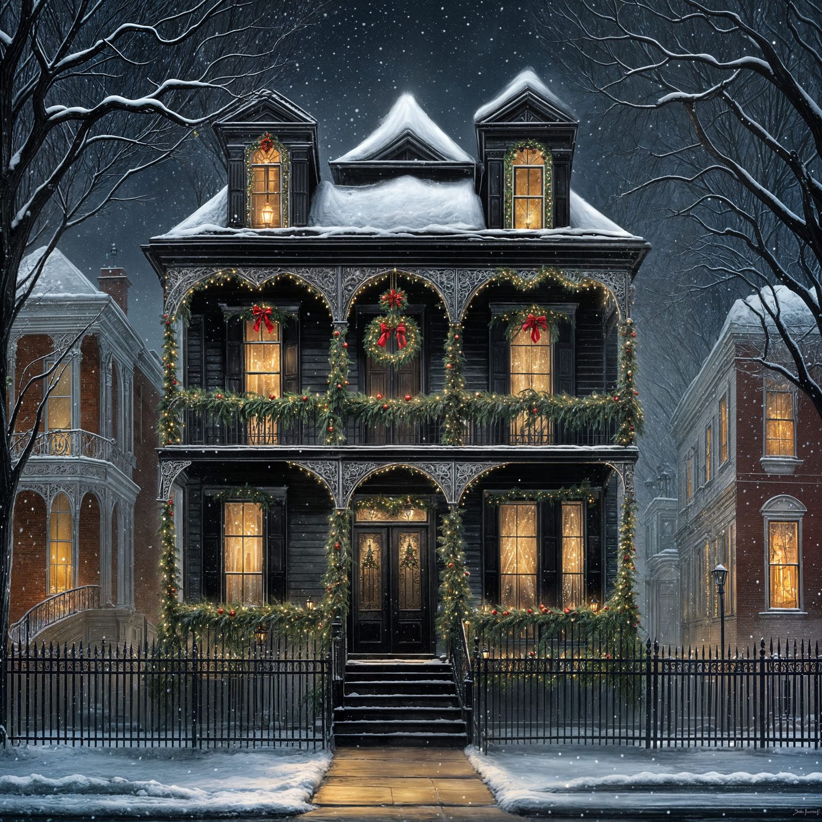 New Orleans Victorian Christmas in Gothic Style