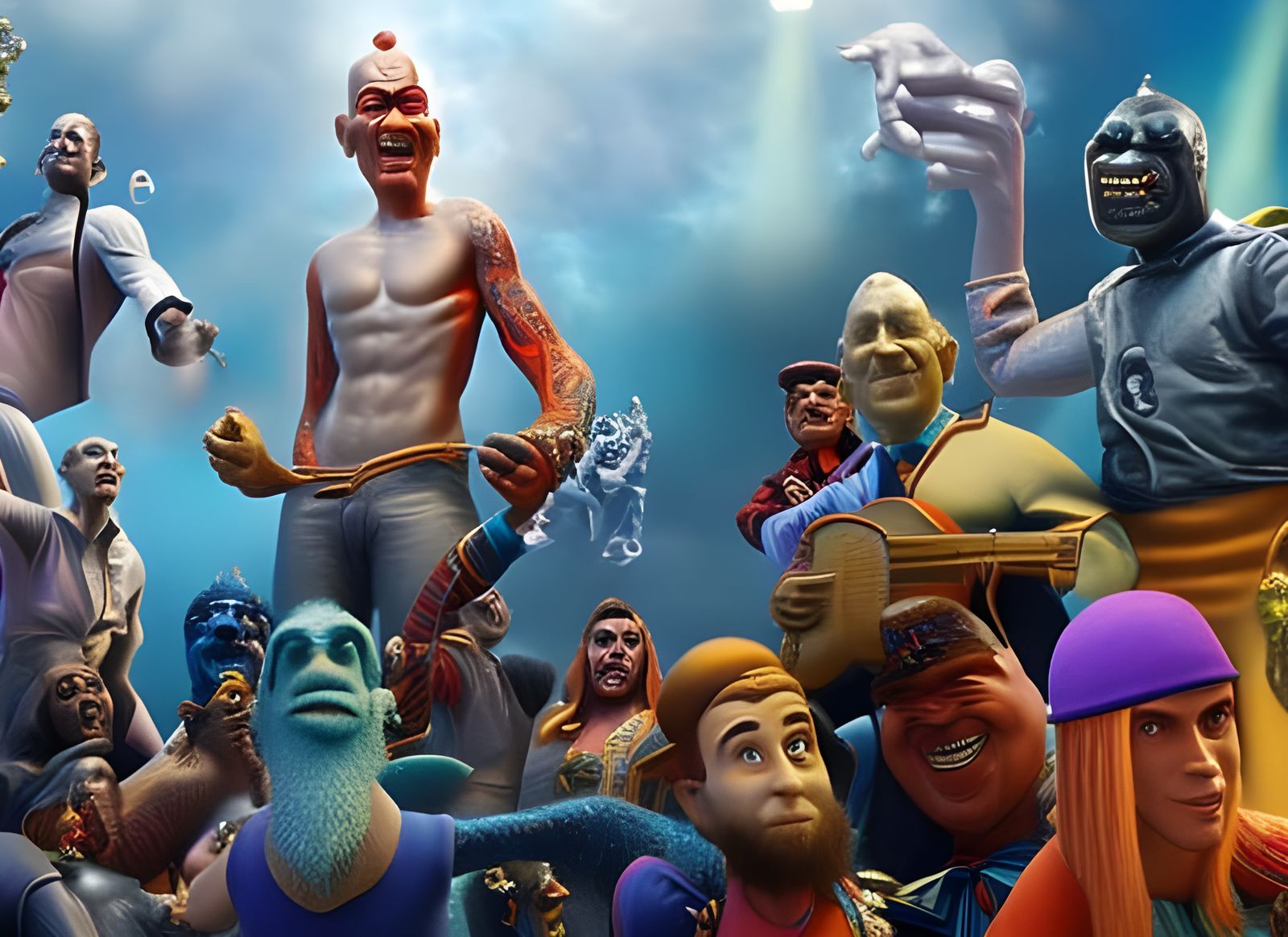 Cartoon Band in Disney Golden-Age Style