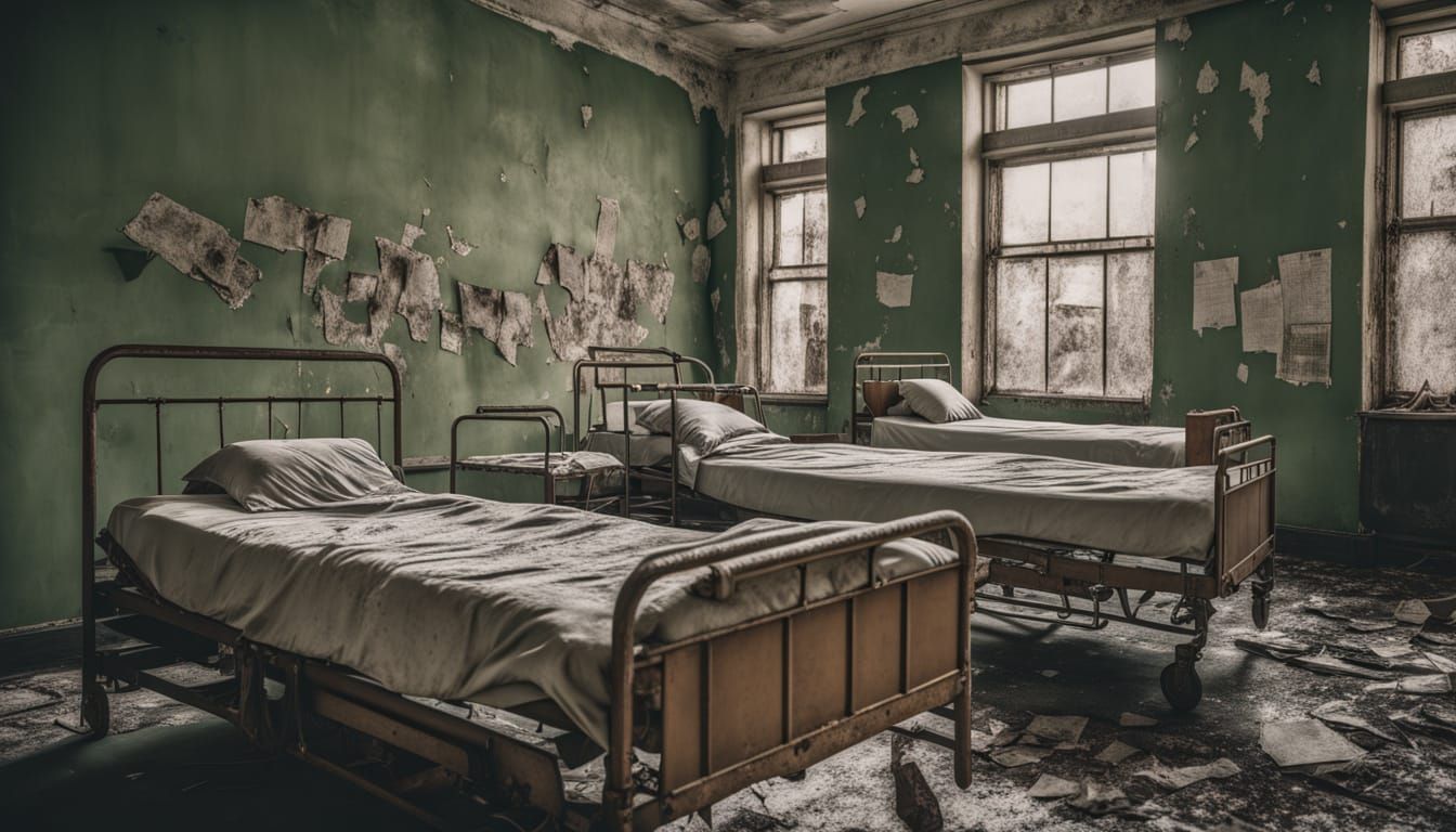 Abandoned 1940s Asylum Ward Photorealistic Documentary