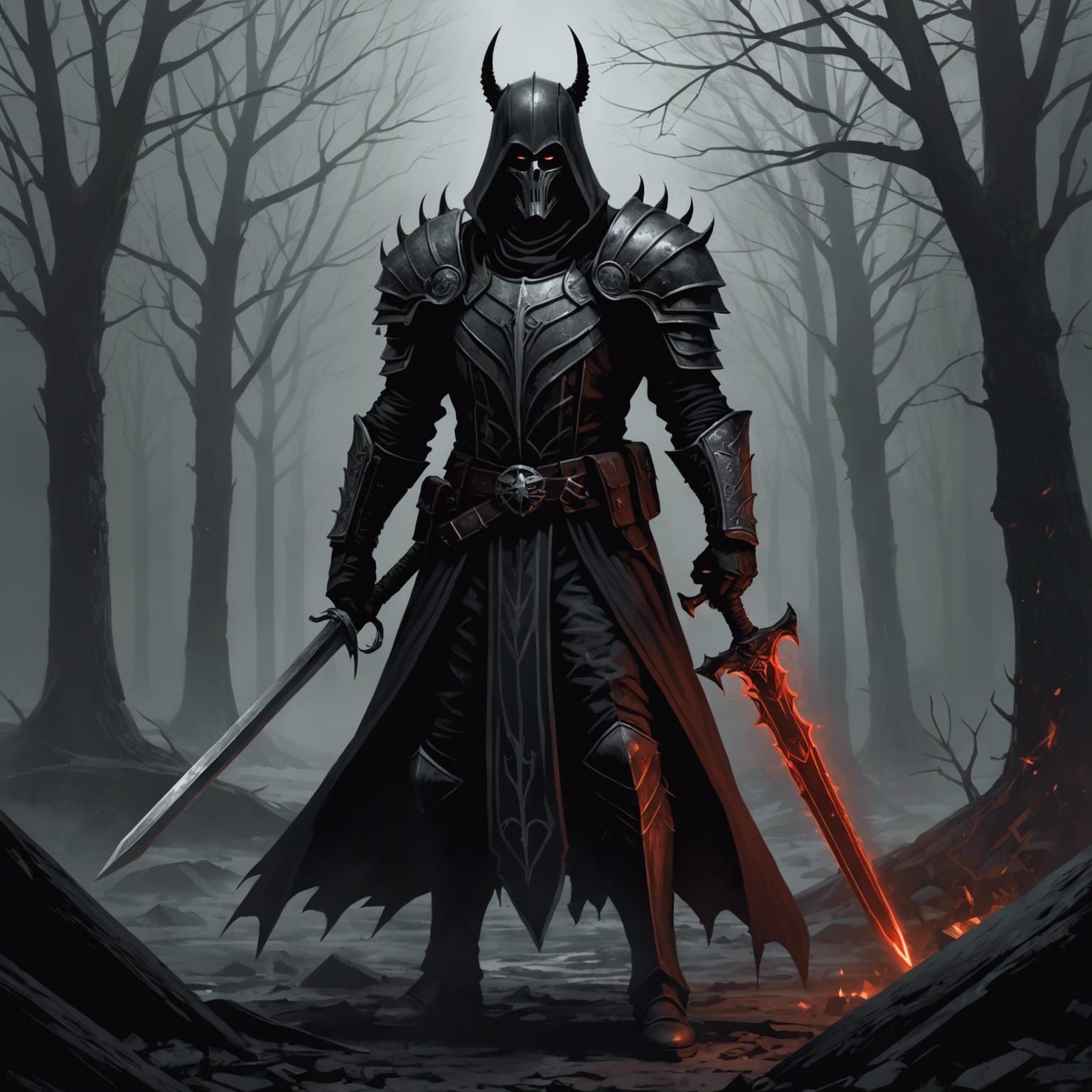 Dark Fantasy Scene in Grimdark Style