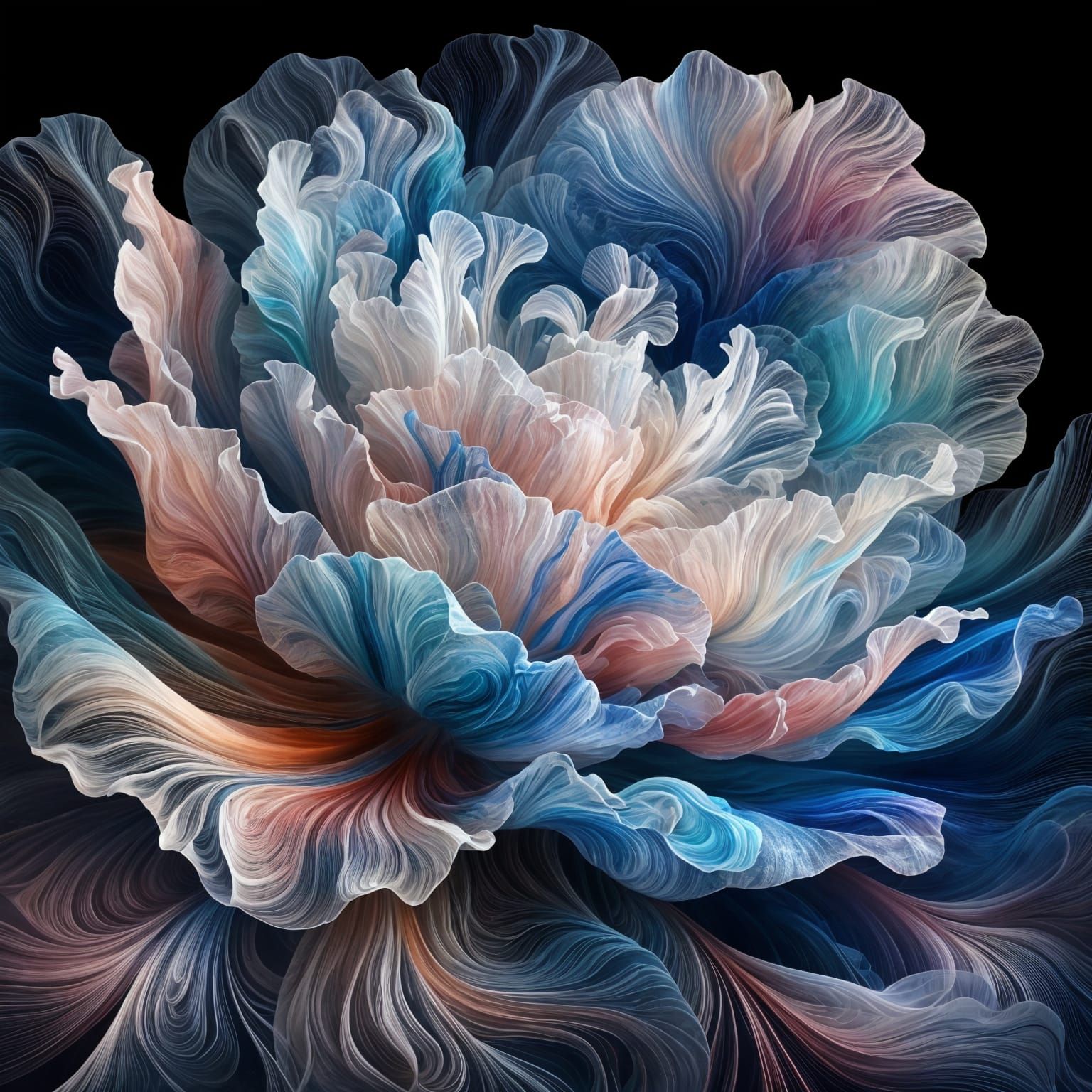 Ocean Dream Flower: A Botanical Watercolor Illustration