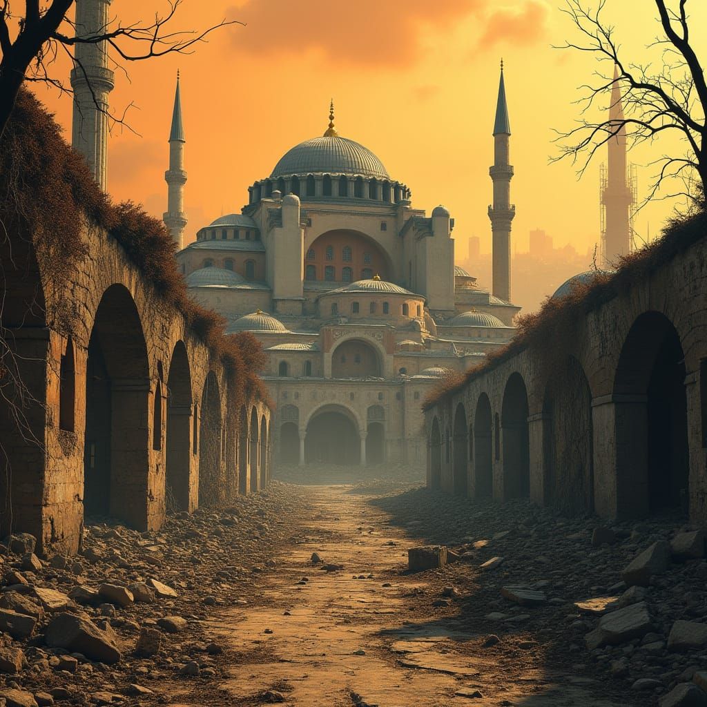 Dystopian Istanbul in Ruins, 2027