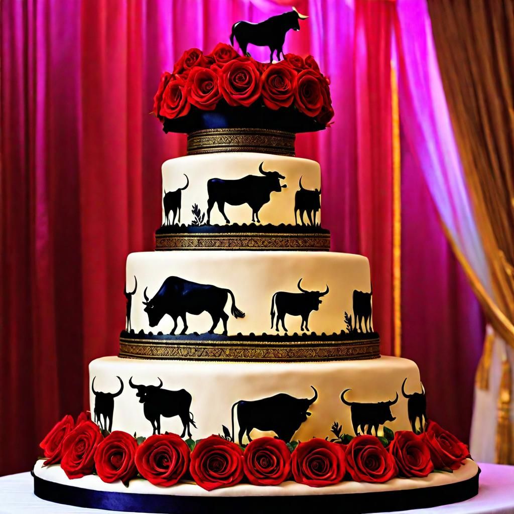 Spanish Wedding Cake with Matador and Flamenco Dancer