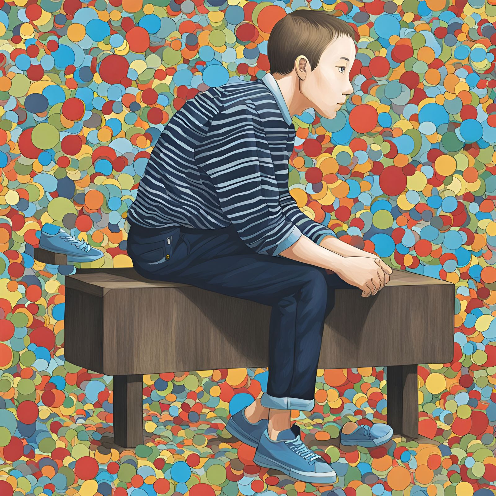 Hyperdetailed Scene of Waiting