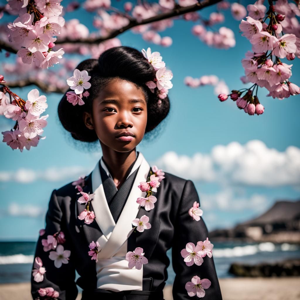 Ephemeral Cherry Blossom Display in Spring