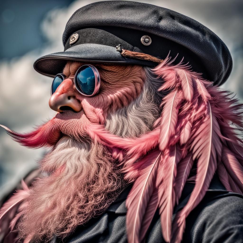 Birds Compete in a Beard Contest