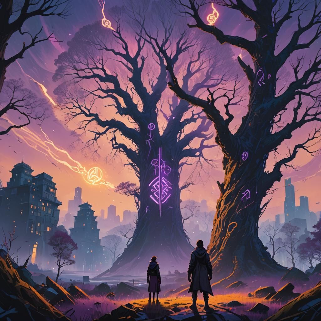 Mystical Forest Concept Art in Ethereal Lighting