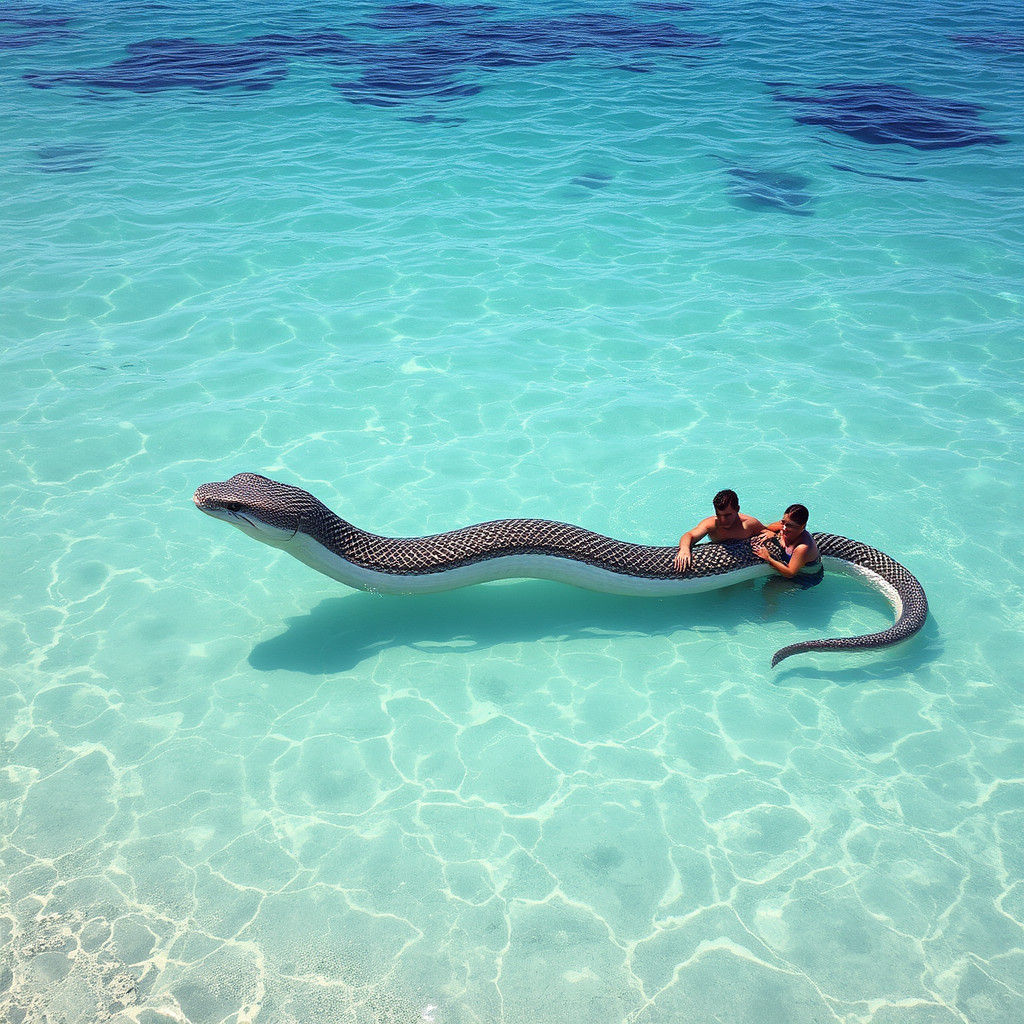 Sea Serpent Relaxation by the Shore