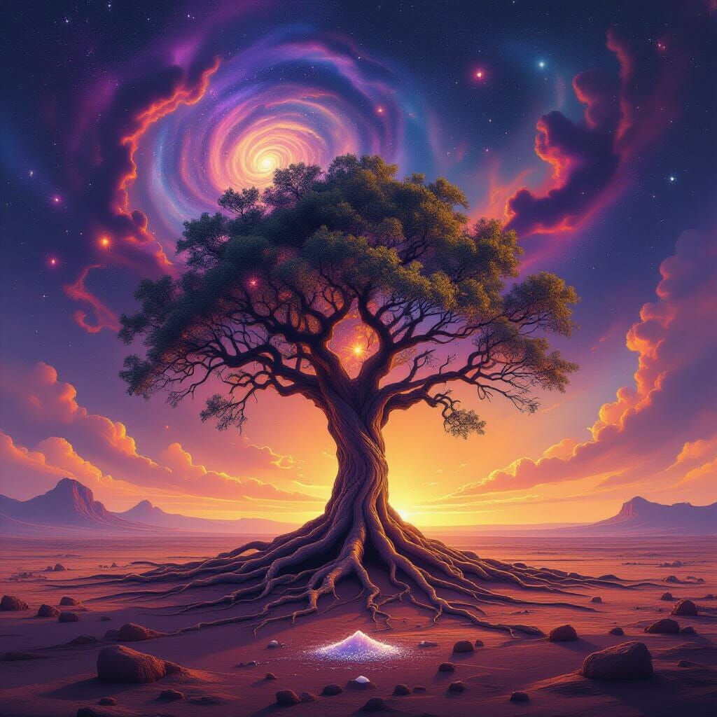 Cosmic Tree of Galaxies Sprouts From Salt on Alien World