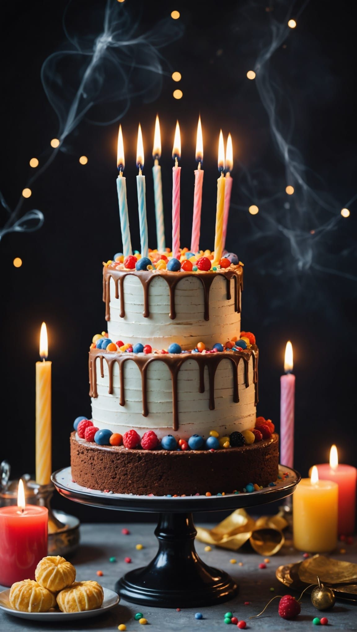 Magical Birthday Cake with Candles
