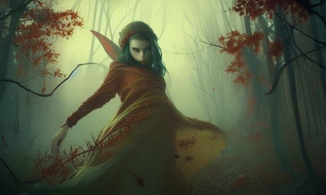 Autumn Horror Fairy Tale: Digital Matte Painting