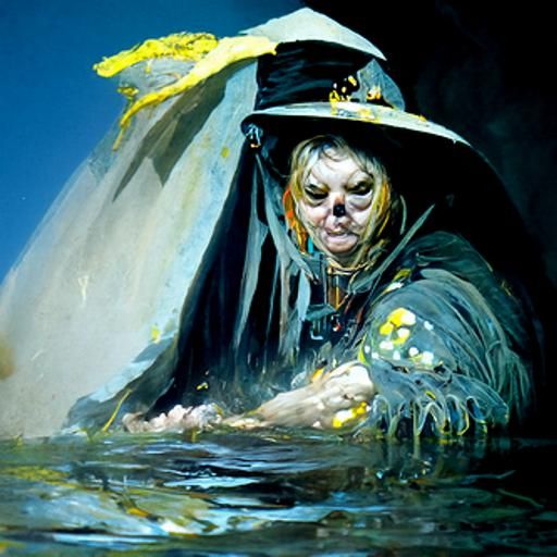 Brine Witch Portrait as Oil Painting