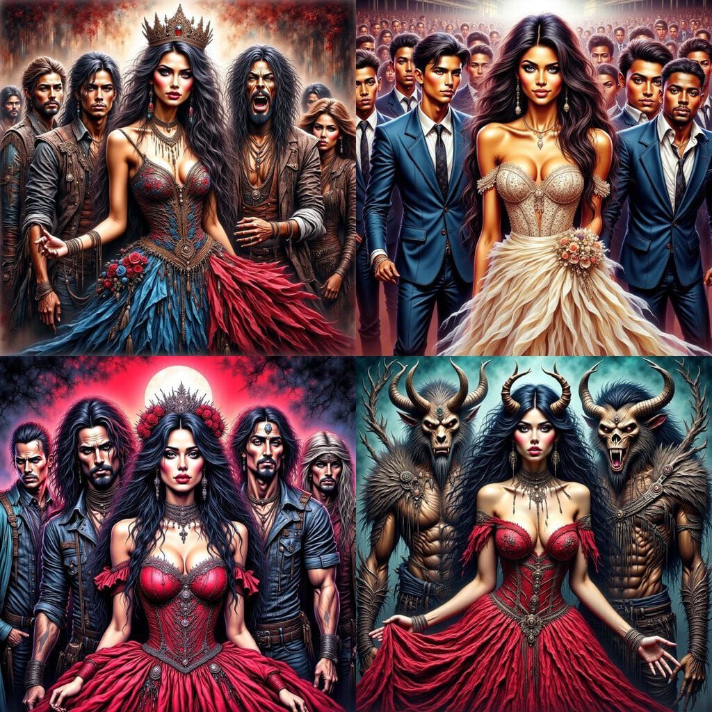 Prom Queen Among Beastly Males, Comic Book Art