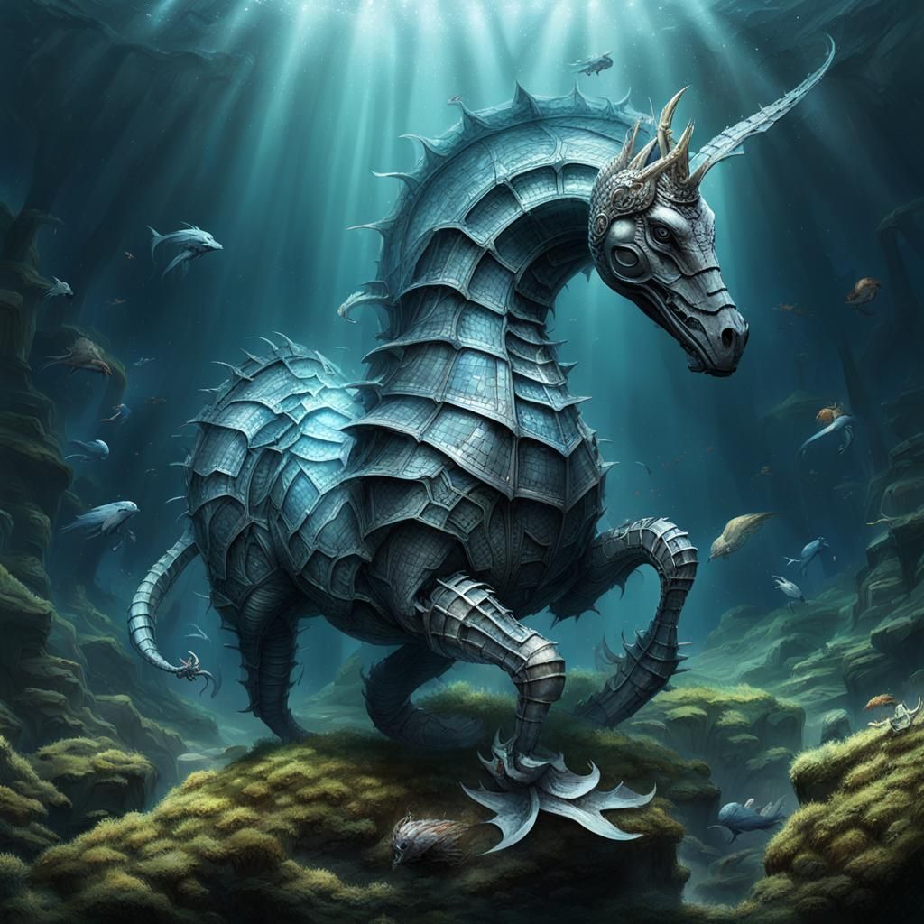 Underwater Hybrid Animals in Digital Matte Painting